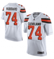 Men's Nike Cleveland Browns #74 Chris Hubbard Elite White NFL Jersey