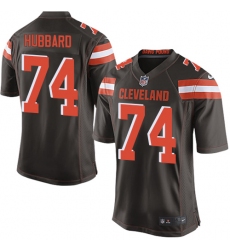 Men's Nike Cleveland Browns #74 Chris Hubbard Game Brown Team Color NFL Jersey