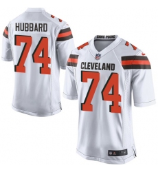 Men's Nike Cleveland Browns #74 Chris Hubbard Game White NFL Jersey