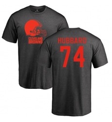 NFL Nike Cleveland Browns #74 Chris Hubbard Ash One Color T-Shirt