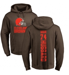 NFL Nike Cleveland Browns #74 Chris Hubbard Brown Backer Pullover Hoodie