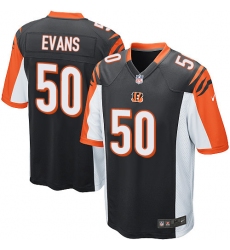 Men's Nike Cincinnati Bengals #50 Jordan Evans Game Black Team Color NFL Jersey