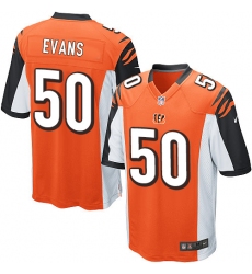 Men's Nike Cincinnati Bengals #50 Jordan Evans Game Orange Alternate NFL Jersey