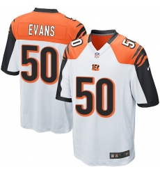 Men's Nike Cincinnati Bengals #50 Jordan Evans Game White NFL Jersey