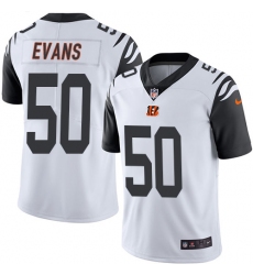 Men's Nike Cincinnati Bengals #50 Jordan Evans Limited White Rush Vapor Untouchable NFL Jersey