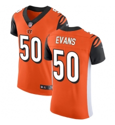 Men's Nike Cincinnati Bengals #50 Jordan Evans Orange Alternate Vapor Untouchable Elite Player NFL Jersey