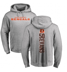 NFL Nike Cincinnati Bengals #50 Jordan Evans Ash Backer Pullover Hoodie