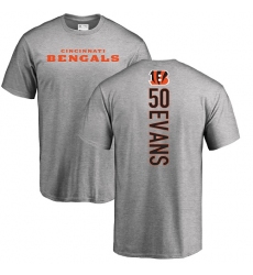 NFL Nike Cincinnati Bengals #50 Jordan Evans Ash Backer T-Shirt