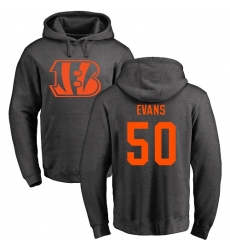 NFL Nike Cincinnati Bengals #50 Jordan Evans Ash One Color Pullover Hoodie