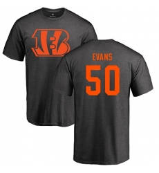 NFL Nike Cincinnati Bengals #50 Jordan Evans Ash One Color T-Shirt