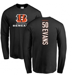 NFL Nike Cincinnati Bengals #50 Jordan Evans Black Backer Long Sleeve T-Shirt