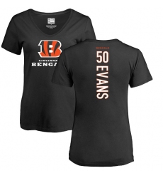 NFL Women's Nike Cincinnati Bengals #50 Jordan Evans Black Backer T-Shirt