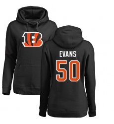 NFL Women's Nike Cincinnati Bengals #50 Jordan Evans Black Name & Number Logo Pullover Hoodie