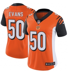 Women's Nike Cincinnati Bengals #50 Jordan Evans Orange Alternate Vapor Untouchable Limited Player NFL Jersey