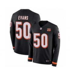 Youth Nike Cincinnati Bengals #50 Jordan Evans Limited Black Therma Long Sleeve NFL Jersey