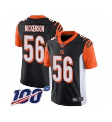 Men's Cincinnati Bengals #56 Hardy Nickerson Black Team Color Vapor Untouchable Limited Player 100th Season Football Jersey