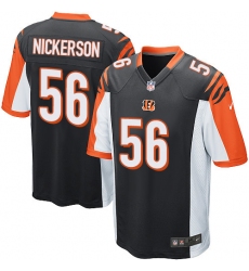 Men's Nike Cincinnati Bengals #56 Hardy Nickerson Game Black Team Color NFL Jersey
