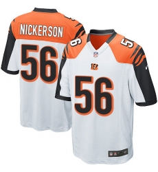 Men's Nike Cincinnati Bengals #56 Hardy Nickerson Game White NFL Jersey