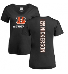 NFL Women's Nike Cincinnati Bengals #56 Hardy Nickerson Black Backer T-Shirt