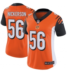 Women's Nike Cincinnati Bengals #56 Hardy Nickerson Orange Alternate Vapor Untouchable Limited Player NFL Jersey