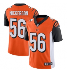 Youth Nike Cincinnati Bengals #56 Hardy Nickerson Orange Alternate Vapor Untouchable Limited Player NFL Jersey