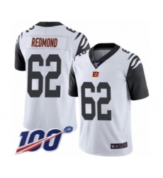 Men's Cincinnati Bengals #62 Alex Redmond Limited White Rush Vapor Untouchable 100th Season Football Jersey