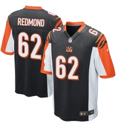 Men's Nike Cincinnati Bengals #62 Alex Redmond Game Black Team Color NFL Jersey