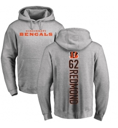 NFL Nike Cincinnati Bengals #62 Alex Redmond Ash Backer Pullover Hoodie