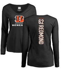 NFL Women's Nike Cincinnati Bengals #62 Alex Redmond Black Backer Long Sleeve T-Shirt