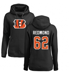 NFL Women's Nike Cincinnati Bengals #62 Alex Redmond Black Name & Number Logo Pullover Hoodie