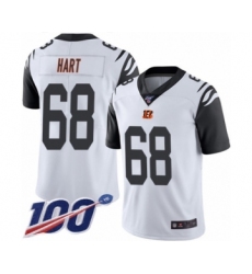 Men's Cincinnati Bengals #68 Bobby Hart Limited White Rush Vapor Untouchable 100th Season Football Jersey