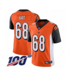 Men's Cincinnati Bengals #68 Bobby Hart Orange Alternate Vapor Untouchable Limited Player 100th Season Football Jersey