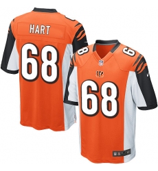Men's Nike Cincinnati Bengals #68 Bobby Hart Game Orange Alternate NFL Jersey