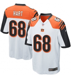 Men's Nike Cincinnati Bengals #68 Bobby Hart Game White NFL Jersey