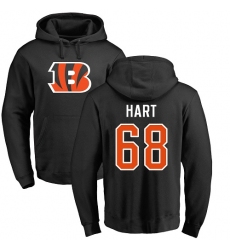 NFL Nike Cincinnati Bengals #68 Bobby Hart Black Name & Number Logo Pullover Hoodie