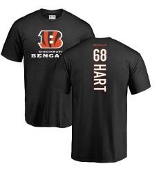 NFL Nike Cincinnati Bengals #68 Bobby Hart Black Name & Number Logo T-Shirt