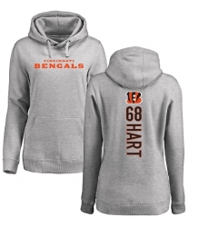 NFL Women's Nike Cincinnati Bengals #68 Bobby Hart Ash Backer Pullover Hoodie