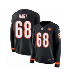 Women's Nike Cincinnati Bengals #68 Bobby Hart Limited Black Therma Long Sleeve NFL Jersey