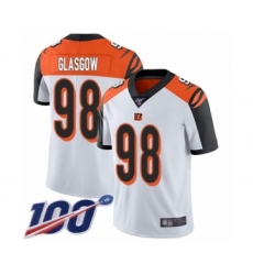Men's Cincinnati Bengals #98 Ryan Glasgow White Vapor Untouchable Limited Player 100th Season Football Jersey