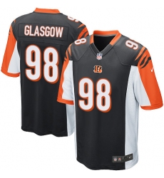 Men's Nike Cincinnati Bengals #98 Ryan Glasgow Game Black Team Color NFL Jersey