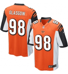 Men's Nike Cincinnati Bengals #98 Ryan Glasgow Game Orange Alternate NFL Jersey