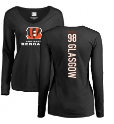 NFL Women's Nike Cincinnati Bengals #98 Ryan Glasgow Black Backer Long Sleeve T-Shirt