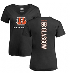 NFL Women's Nike Cincinnati Bengals #98 Ryan Glasgow Black Backer T-Shirt