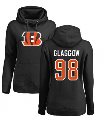 NFL Women's Nike Cincinnati Bengals #98 Ryan Glasgow Black Name & Number Logo Pullover Hoodie