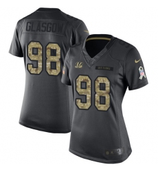 Women's Nike Cincinnati Bengals #98 Ryan Glasgow Limited Black 2016 Salute to Service NFL Jersey