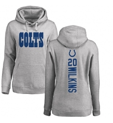 NFL Women's Nike Indianapolis Colts #20 Jordan Wilkins Ash Backer Pullover Hoodie