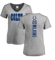 NFL Women's Nike Indianapolis Colts #20 Jordan Wilkins Ash Backer T-Shirt