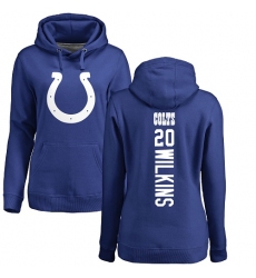 NFL Women's Nike Indianapolis Colts #20 Jordan Wilkins Royal Blue Backer Pullover Hoodie
