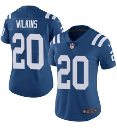 Women's Nike Indianapolis Colts #20 Jordan Wilkins Royal Blue Team Color Vapor Untouchable Limited Player NFL Jersey