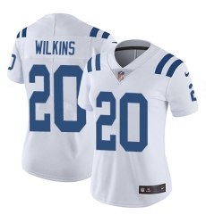 Women's Nike Indianapolis Colts #20 Jordan Wilkins White Vapor Untouchable Limited Player NFL Jersey